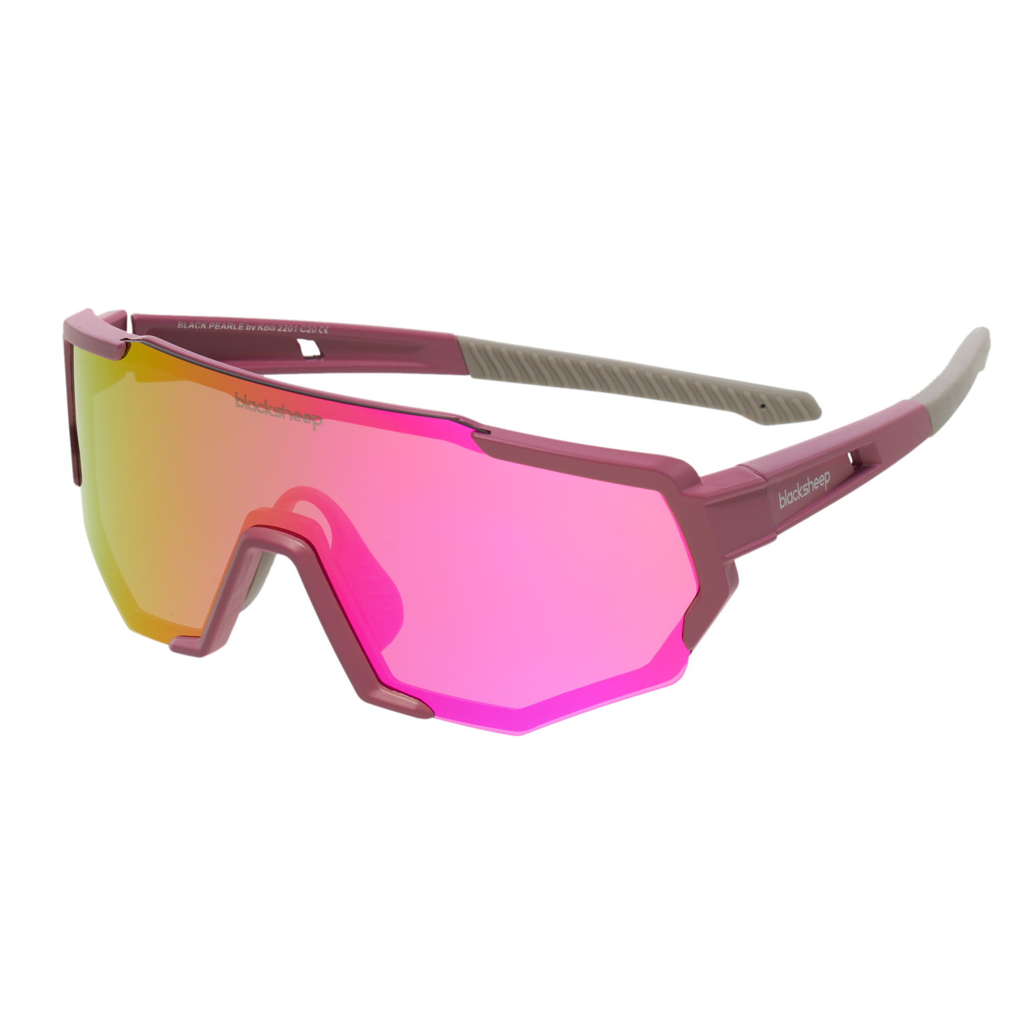 Rote Black Pearle Sportsonnenbrille von Blacksheep Eyewear mit Verspiegelten Gläsern
