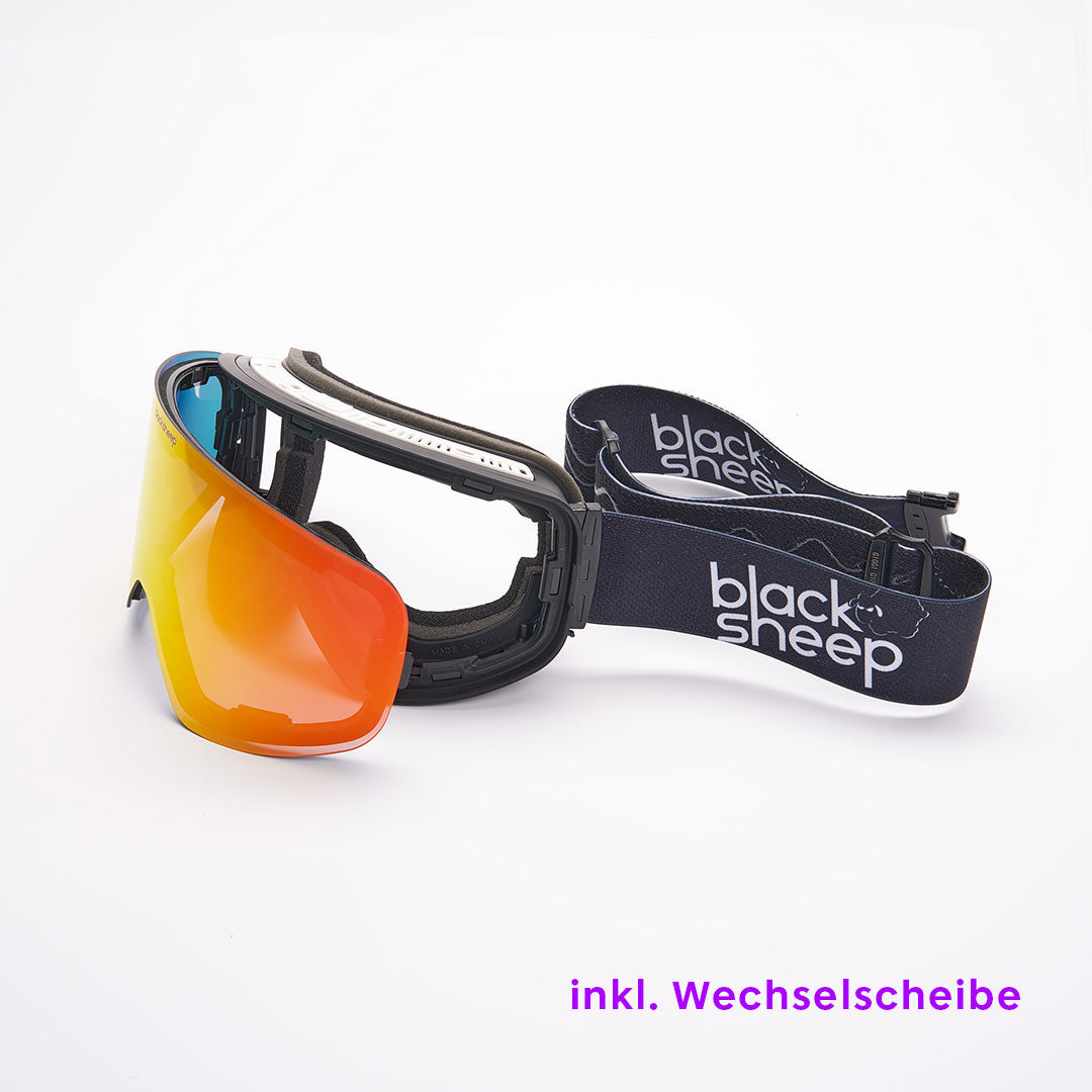 blacksheep goggles Giggi Magnet – Magnetische Ski- & Snowboardbrille mit Wechselscheibe