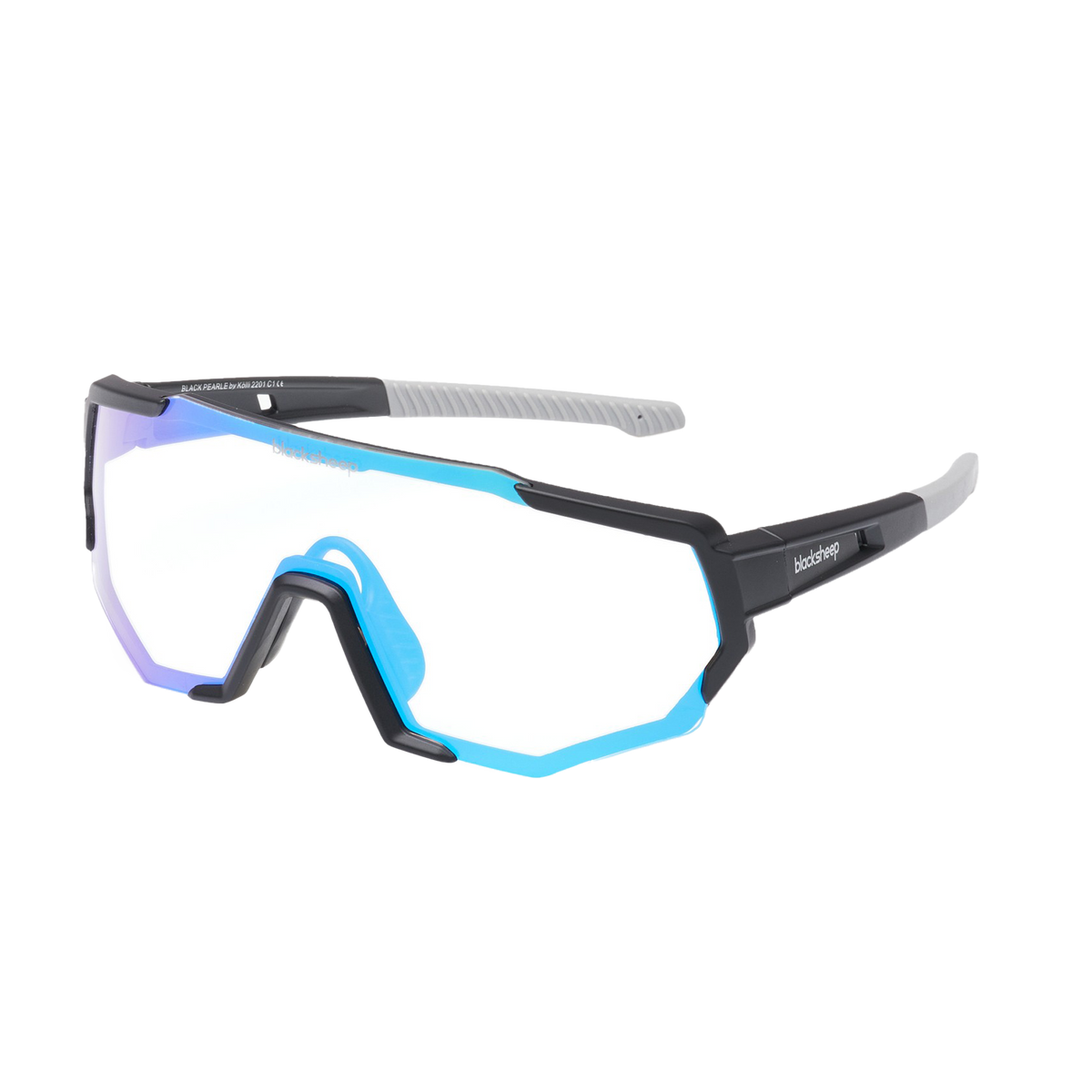 Blacksheep BlackPearle Schwarze Sportsonnenbrille mit Photochromatischen Brillengläsern